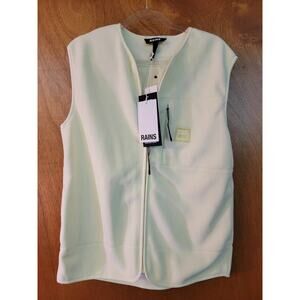 NWTs - RAINS Fleece Vest - Unisex - Straw/Yellow - Full Zip - Sz: M